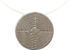 Anhänger Labyrinth aus Silberbronze - Jakobsweg Pilgerweg Andenken Souvenir