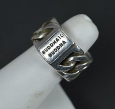 BUDDHA to BUDDHA Sterling Silber Panzerring Größe M