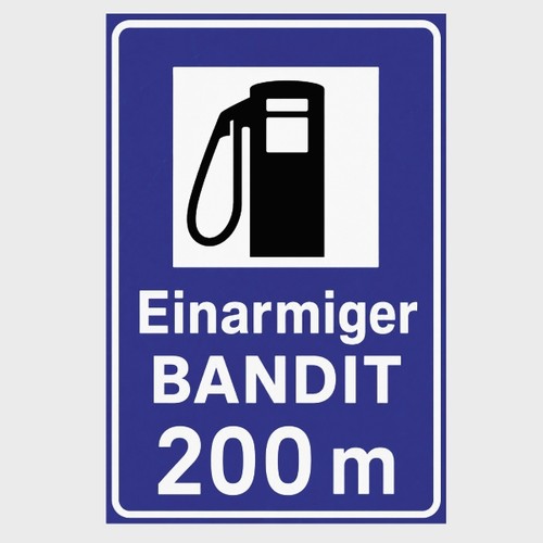 Blechschild einarmiger bandit - einarmiger,