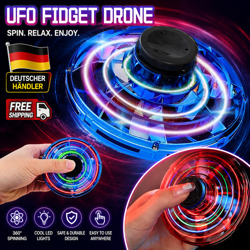 Led flying ufo spinner - led,