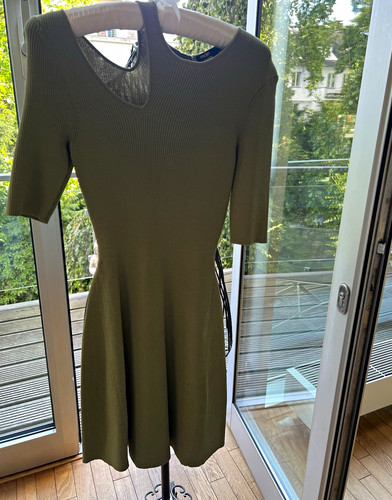 Maje strickkleid khaki grün - maje, khaki/grün