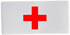 Armbinde Sanitäter rotes Kreuz NEU elastisch Klettverschluss weiß rot FirstAid