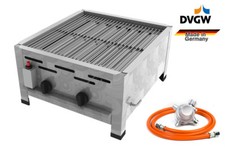 2 Flammen Edelstahl Gasgrill