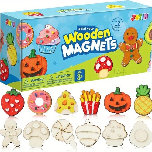 12er holz magnet - 🎨, holz-magnet-malset