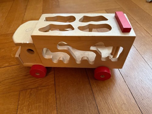 Holzauto für tierfiguren - holzauto,