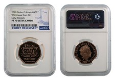 Elizabeth II 2020 PF70 UC Early Releases Gold PP Piedfort 50p Brexit