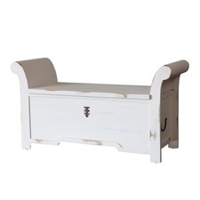 Bank ADNA weiß Truhe Sitzbank