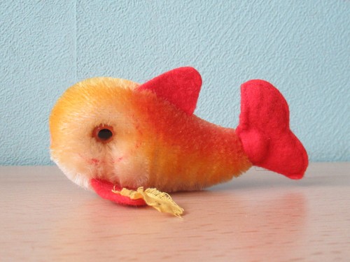 Steiff fisch flossy rot - steiff,
