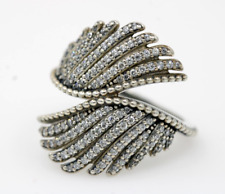 PANDORA Size 5.5 Majestic Feathers Sterling Silver Ring