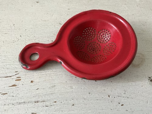 Altes emaille teesieb shabby - teesieb,