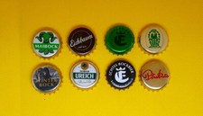 8 Kronkorken | Je 2 verschiedene: Bitburger, Eichbaum, Einbecker, Pinkus