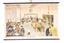 alte Lehrtafel Schulwandkarte