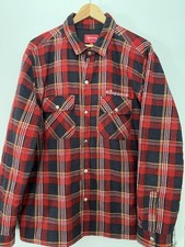 Supreme Independent Hemd  Logo Flannel Shirt Jacket Gr.L Red