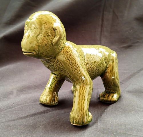 Affe figur keramik grün - affe,
