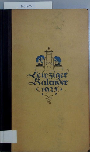 Leipziger kalender 1925 - kalender,