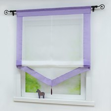 Raffrollo Transparent Raffgardinen Küche Gardinen mit Tunnelzug Vorhang Modern