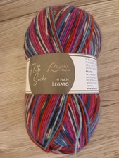 Rellana Flotte Socke Sockenwolle Legato pink rot blau meliert  4fach 100 g