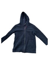 hessnatur Strickjacke Kinder 152 Blau Kapuzenjacke Wolle Casual