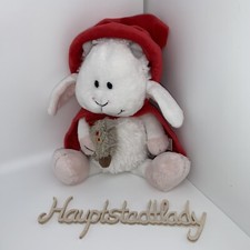 NICI Kuscheltier Plüschtier Stofftier Melly Zicklein Wolf Braun  26cm Umhang Rot