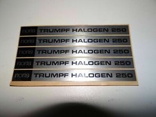 Typenschild für Noris Trumph Halogen 250 Projektor 5 Stück Vintage NOS W229