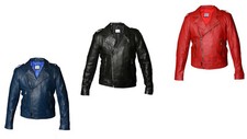 Neu Herren Lederjacke
