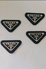 4 x Prada Logo Triangle Black
