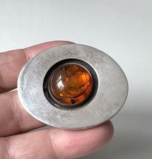 Modernist 925 Silber Brosche