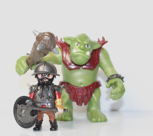 Playmobil troll zwerg zu - x,