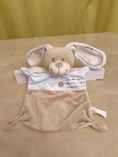 Nicotoy Hase Bunny Kuscheltuch Schnuffeltuch Schmusetuch blau braun Muster