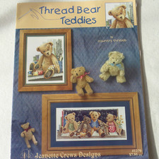 Stickvorlage Kreuzstich Teddybären Thread Bear Teddies Jeanette Crews Designs