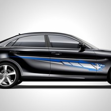 Seitendekor Raubtier Löwe Jaguar Abstrakt Bi-Color Dekor Auto Aufkleber #1350