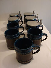 Rosenthal Bierkrug 9 St blau braun Wiinblad Krug Humpen 100 Jahre studio linie