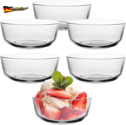 Dessertschalen glas set - glas, 6