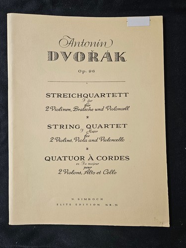 Dvorak streichquartett dur - streichquartett, /