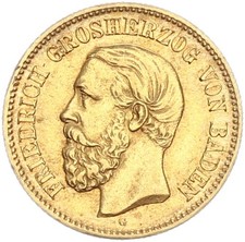 Baden Friedrich I. 5 Mark 1877