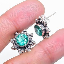 Paraiba Turmalin Edelstein 925 Sterling Silber Schmuck Ohrstecker als Geschenk
