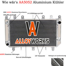 2 Reihe Aluminium Kühler Motorkühler Für Kawasaki Z1000A ZR1000A 03-2006 2005