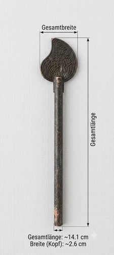 Verriegelungsstift 14cm antik - 14cm,