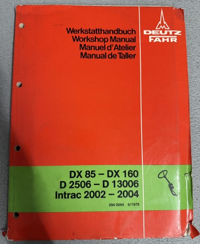 Deutz werkstatthandbuch - deutz,