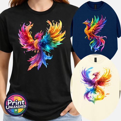 Regenbogen phönix shirt - regenbogen, t-shirt