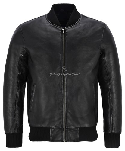 70er herren bomber lederjacke - 70er,