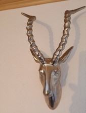 Deko Geweih Antilope aus poliertem Aluminium