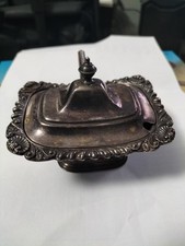 Vintage versilberter Senftopf