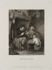 J. BURNET (1781-1868), Der kleine Vogel,  1812, Kupferstich Realismus Tiere