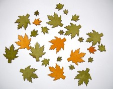 28 Herbstblätter/ Dekoblätter aus Holz Tischdeko/Bastelmaterial/Herbstdekoration