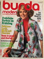 BURDA MODEN 70-er, 1 Januar  1976, incl. Anleitung & Schnittbögen