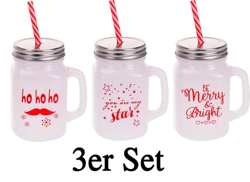 Weihnachtliche glastassen mit - weihnachtliche,