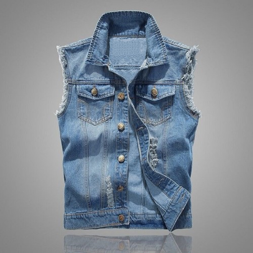 Herren denim gilet - herren,