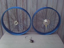 Cruiser Laufradsatz 26 Zoll  80/80mm 3gang Rücktritt blau  *