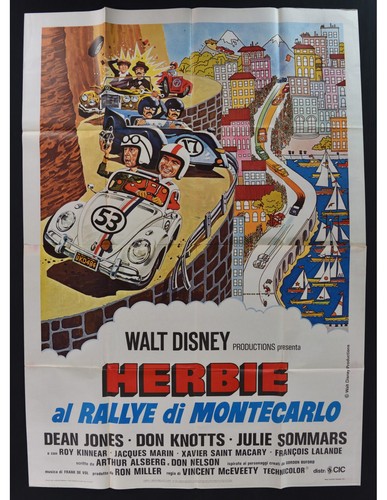 Plakat herbie beim rallye - plakat,